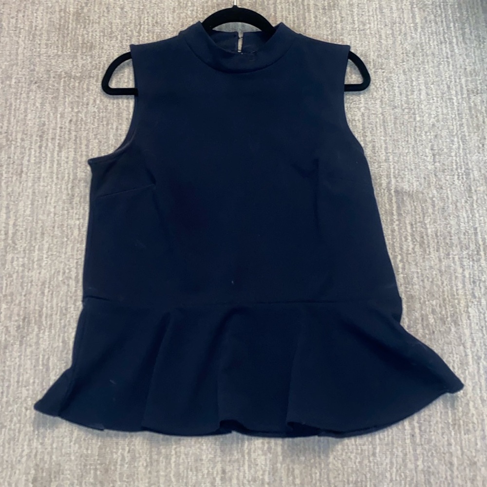 Banana Republic Navy peplum sleeveless top from Banana Republic